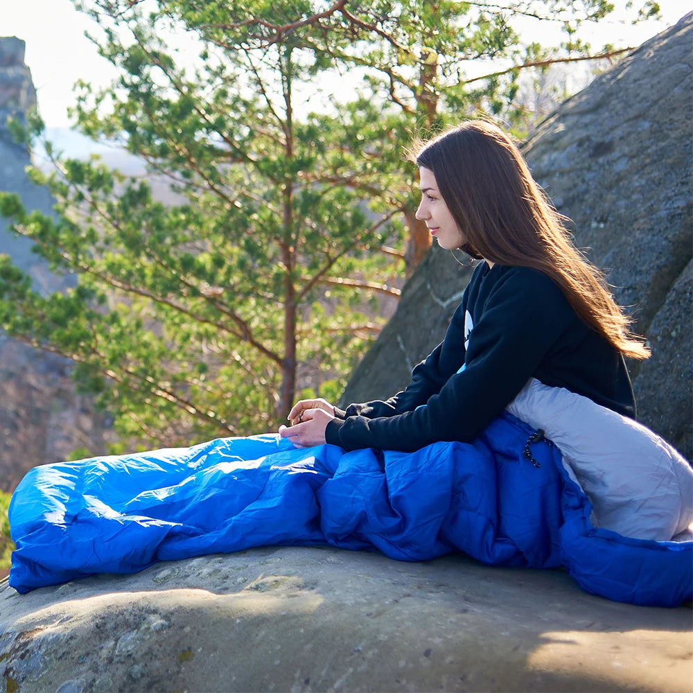 Kamperbox Cotton Sleeping Bag Camping Equipments Cotton Sleeping Bag Outdoor 3 Season Synthetic Sleeping Bag Ultralight Camping