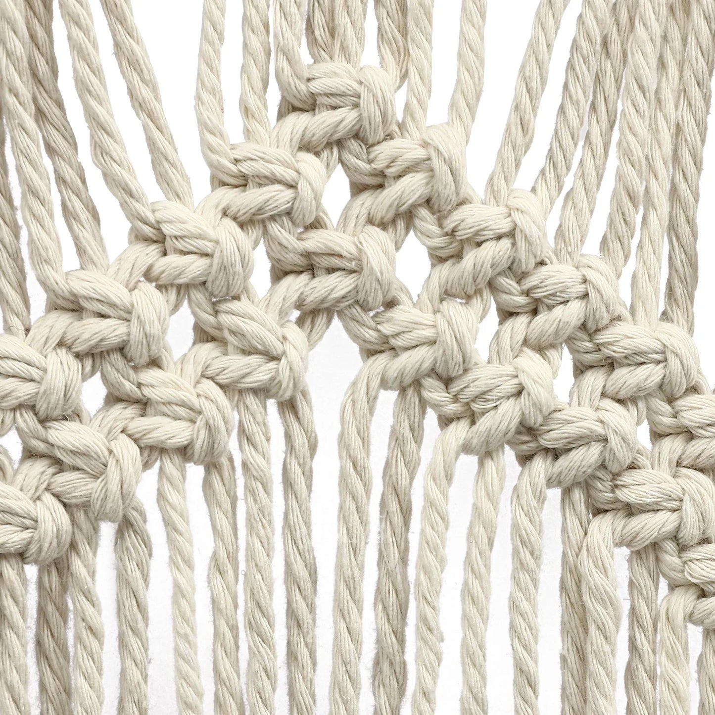 White Macrame Wall Hangings, Boho Style Handmade Tapestry Curtains